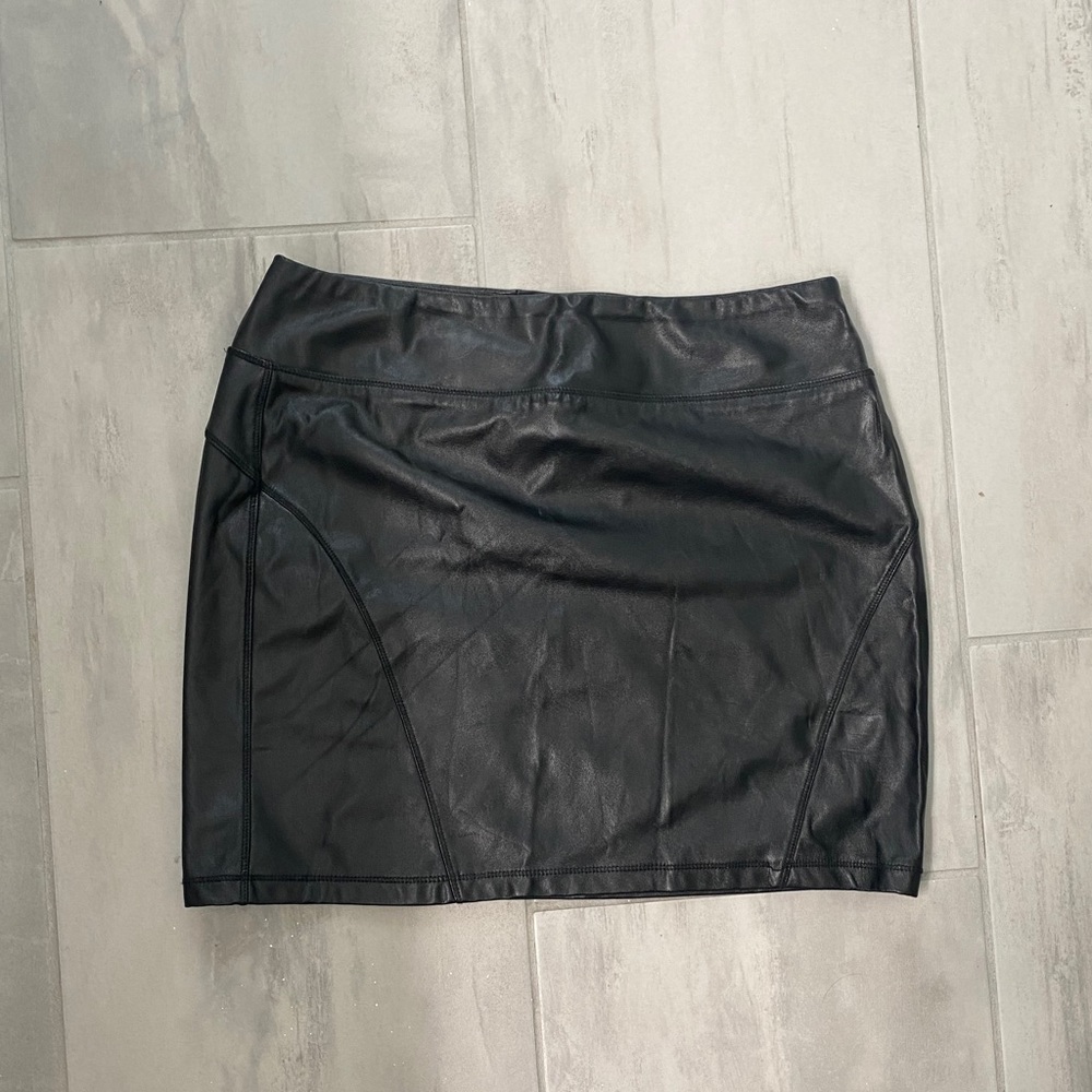 Mini leather skirt